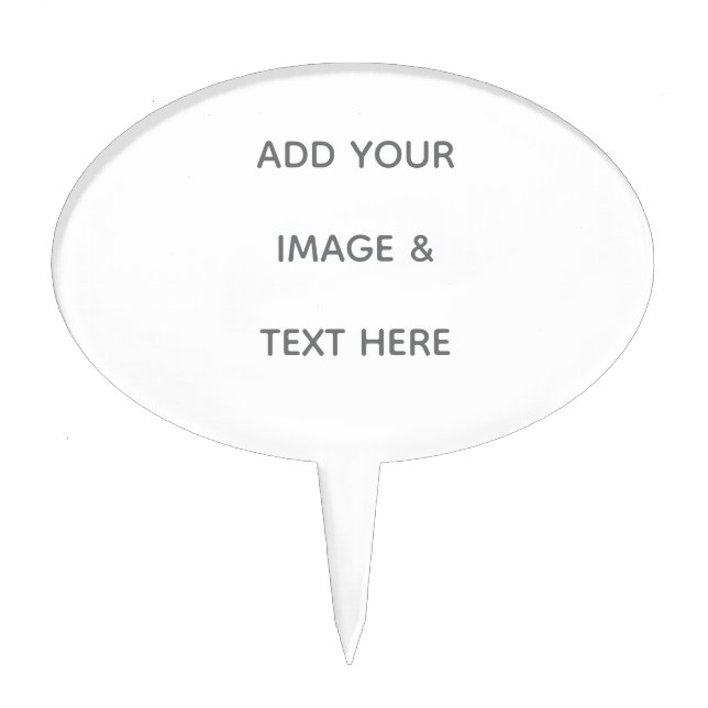 Create Your Own white  Cake Topper (Front)