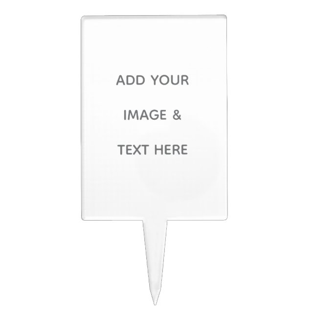 Create Your Own white  Cake Topper (Front)