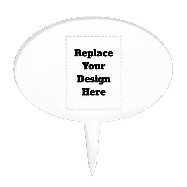 Create Your Own white  Cake Topper (Front)