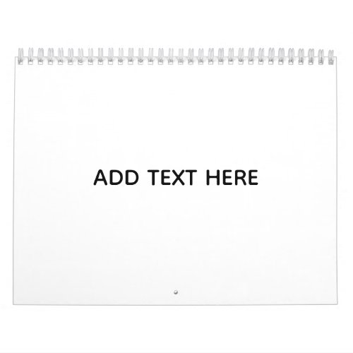 Create Your Own White  Calendar