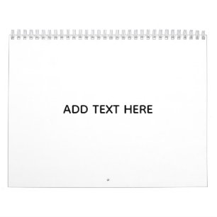 Create Your Own White  Calendar