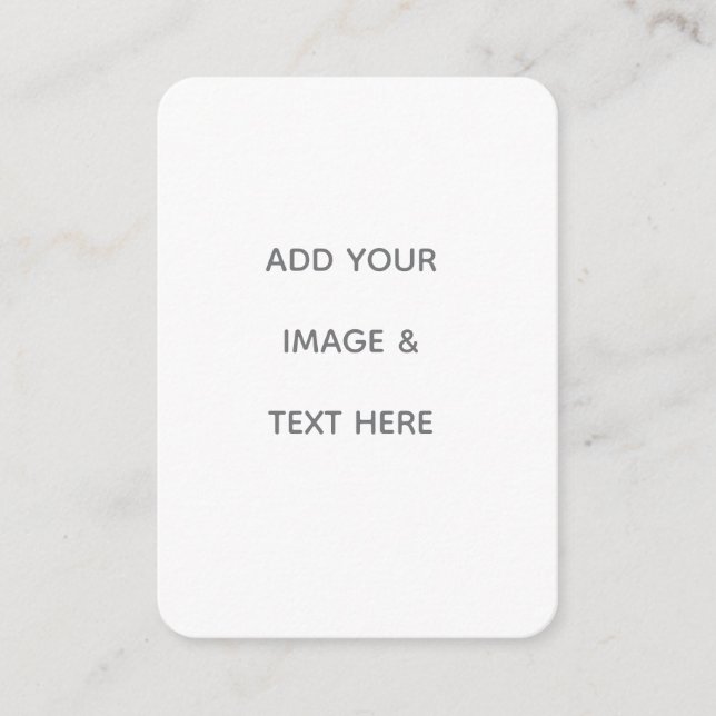 Create Your Own white  Calling Card (Front)