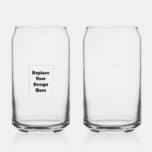 Create Your Own white  Can Glass