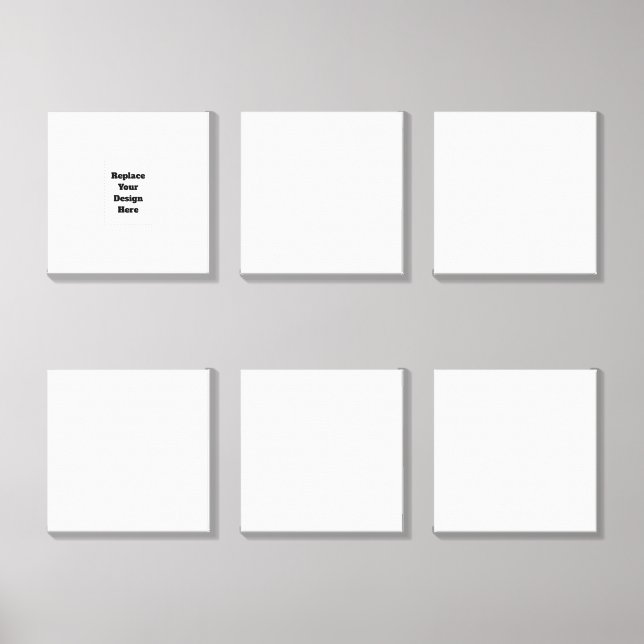 Create Your Own white  Canvas Photo Tile (Front Set)