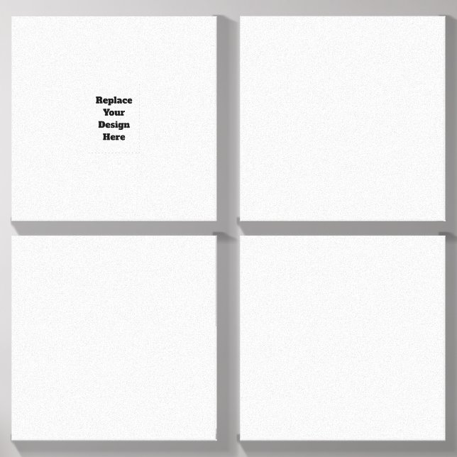 Create Your Own white  Canvas Photo Tile (Front Set)