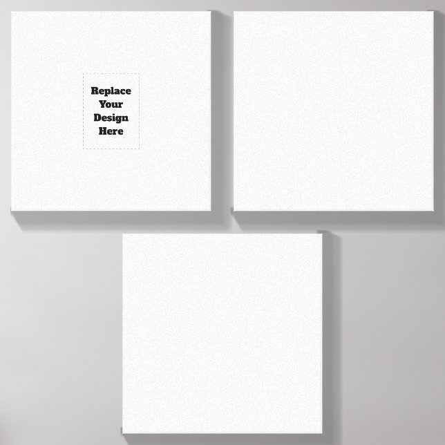 Create Your Own white  Canvas Photo Tile (Front Set)