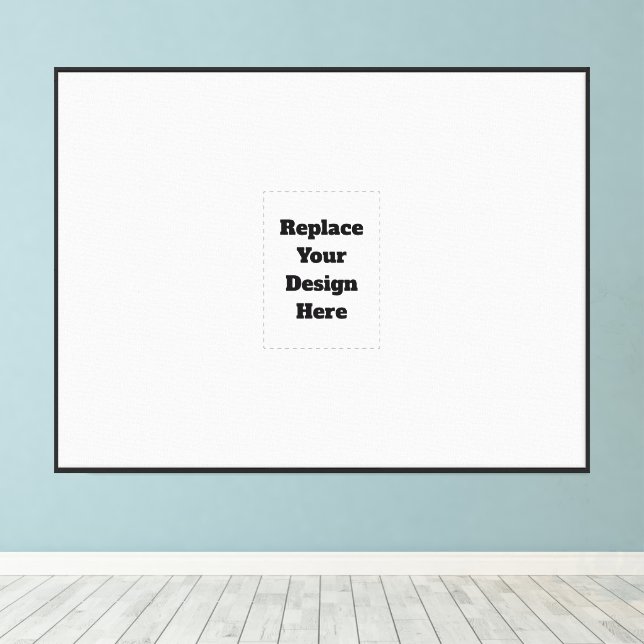 Create Your Own white  Canvas Print (Insitu(Wood Floor))