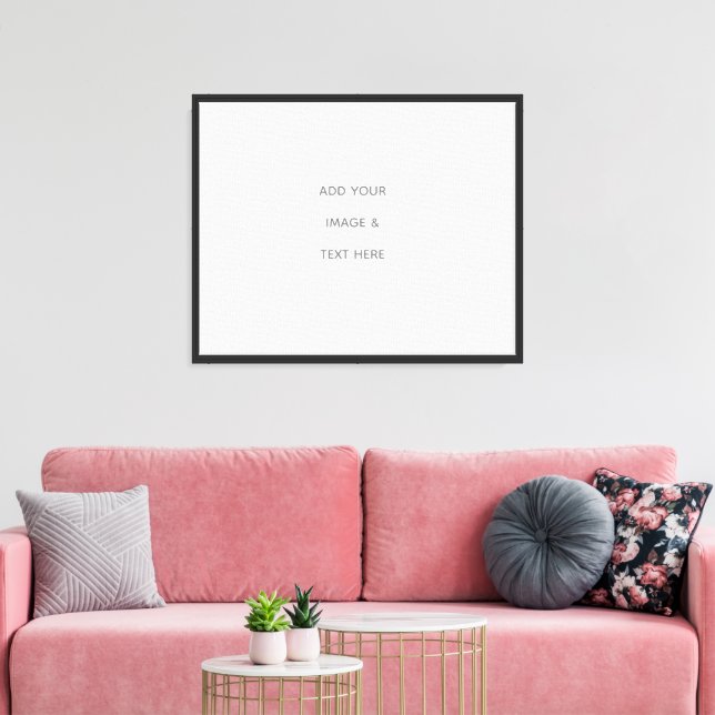 Create Your Own white  Canvas Print (Insitu(LivingRoom))