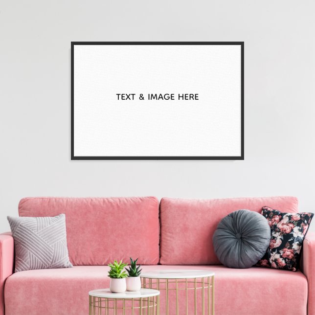 Create Your Own white Canvas Print (Insitu(LivingRoom))