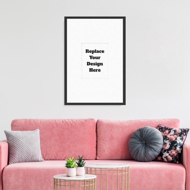 Create Your Own white  Canvas Print (Insitu(LivingRoom))