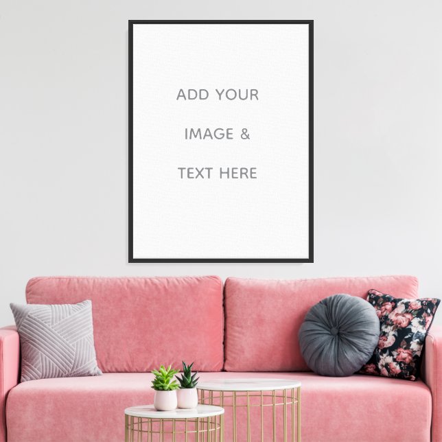 Create Your Own white  Canvas Print (Insitu(LivingRoom))