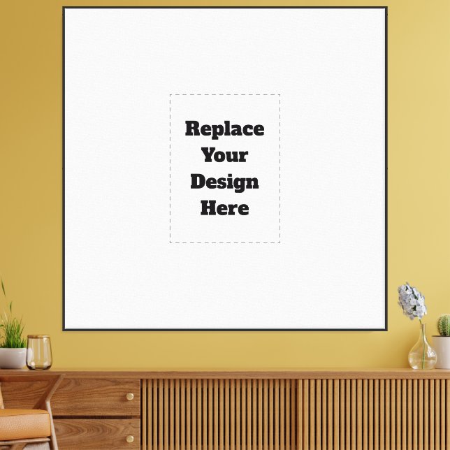 Create Your Own white  Canvas Print (Insitu(LivingRoom))