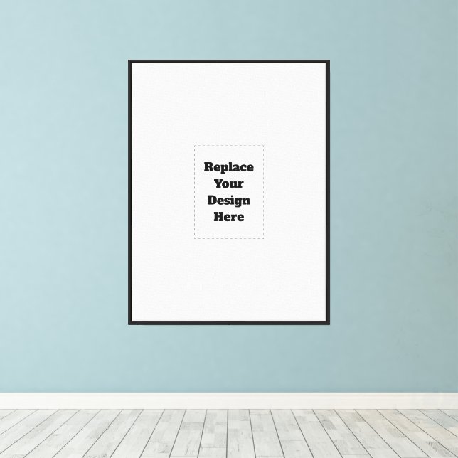 Create Your Own white  Canvas Print (Insitu(Wood Floor))