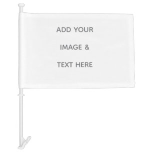 Create Your Own white  Car Flag