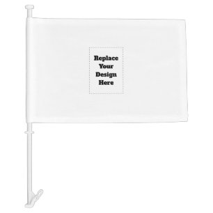 Create Your Own white  Car Flag