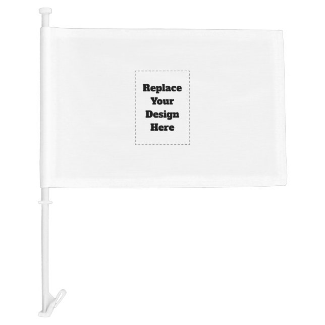 Create Your Own white  Car Flag (Front)