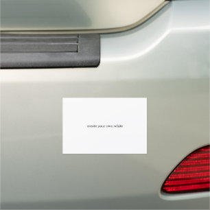 create your own white car magnet