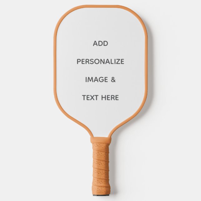 Create Your Own white  Carbon Fiber Pickleball Paddle (Front)