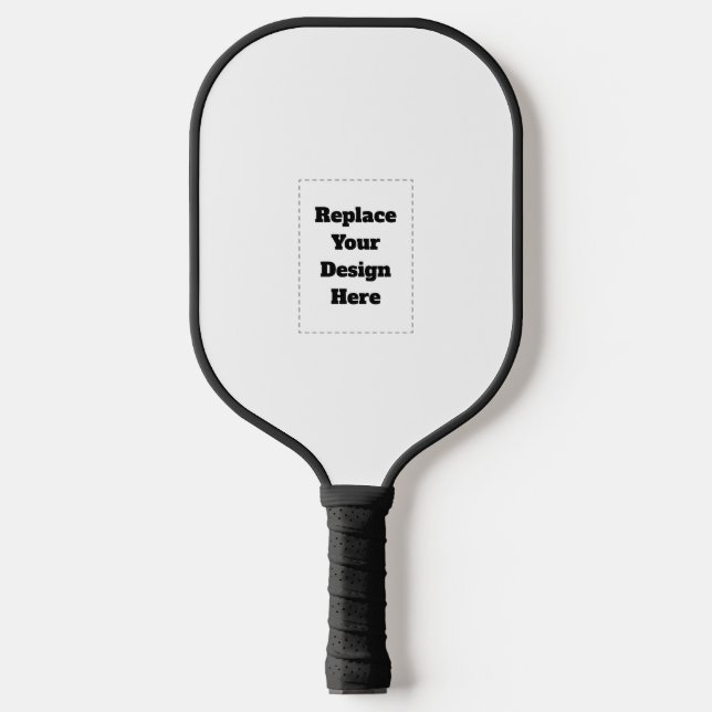 Create Your Own white  Carbon Fiber Pickleball Paddle (Front)