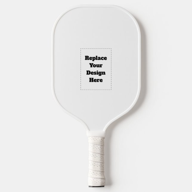 Create Your Own white  Carbon Fiber Pickleball Paddle (Front)