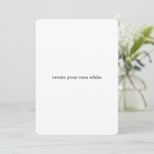 create your own white card