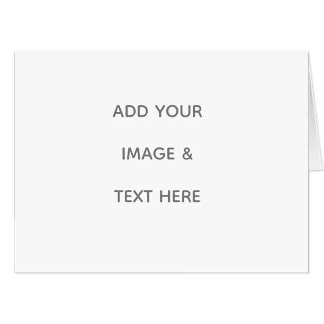 Create Your Own white  Card (Front Horizontal)
