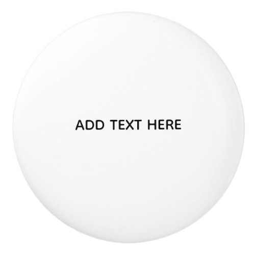 Create Your Own White  Ceramic Knob