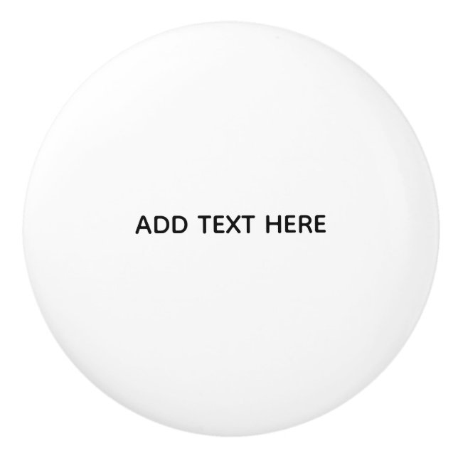 Create Your Own White  Ceramic Knob (Front)
