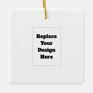 Create Your Own white Ceramic Ornament