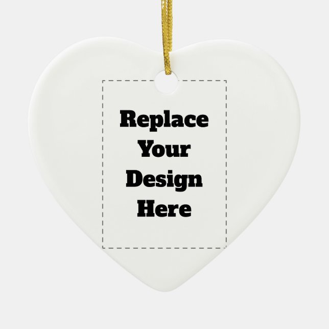 Create Your Own white  Ceramic Ornament (Front)