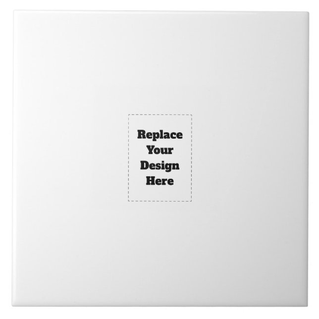 Create Your Own white  Ceramic Tile (Front)