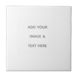 Create Your Own white  Ceramic Tile<br><div class="desc">This design is minimalist style which can be easily updated with your photo and text. If you need any help please contact me using the massage button below and I will be happy to help.</div>