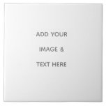 Create Your Own white  Ceramic Tile<br><div class="desc">This design is minimalist style which can be easily updated with your photo and text. If you need any help please contact me using the massage button below and I will be happy to help.</div>