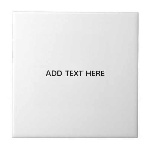 Create Your Own White Ceramic Tile