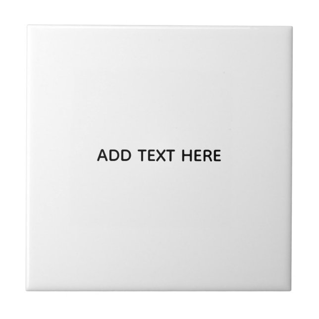 Create Your Own White  Ceramic Tile (Front)