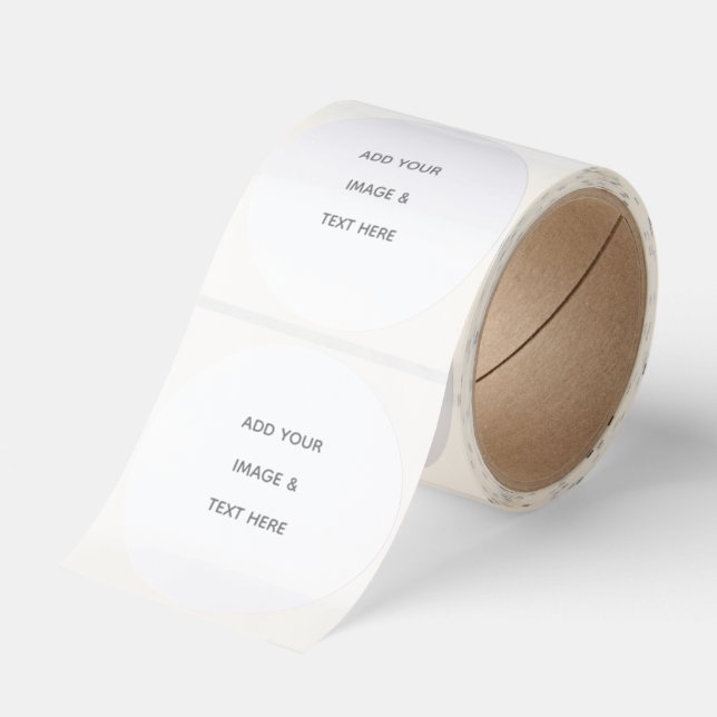 Create Your Own white  Classic Round Sticker (Roll)