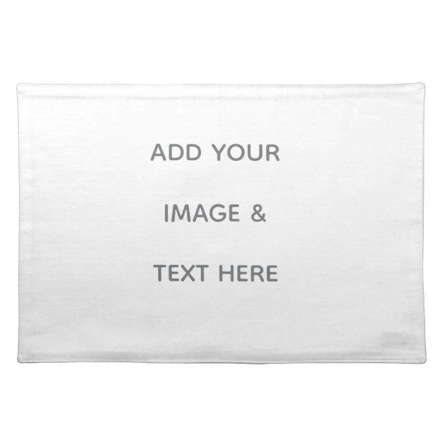 Create Your Own white  Cloth Placemat (Front)