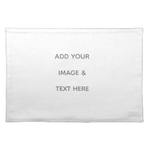 Create Your Own white  Cloth Placemat