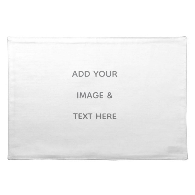 Create Your Own white  Cloth Placemat (Front)