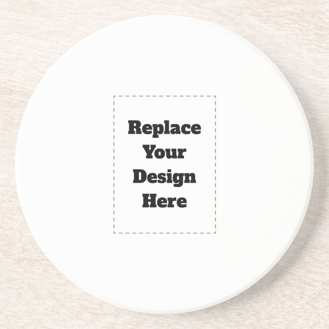 Create Your Own white  Coaster (Front)