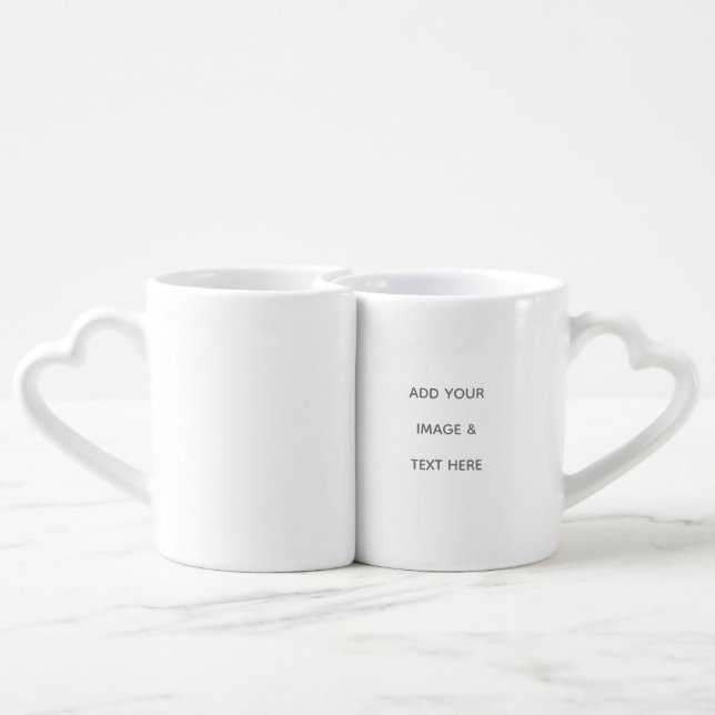 Create Your Own white  Coffee Mug Set (Back Nesting)