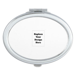 Create Your Own white Compact Mirror