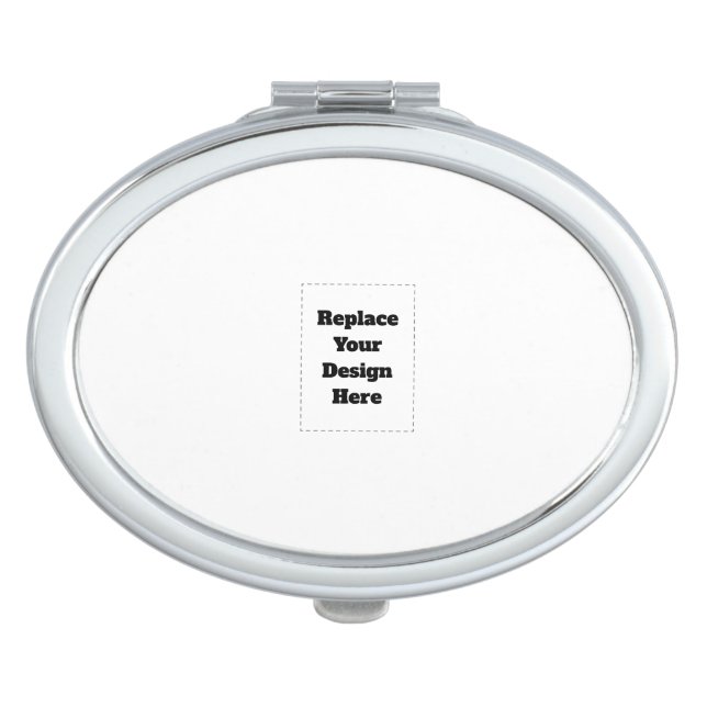 Create Your Own white  Compact Mirror (Front)