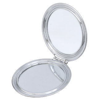 Create Your Own white Compact Mirror