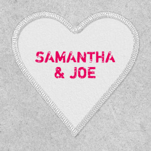 Create Your Own White Conversation Heart Patch