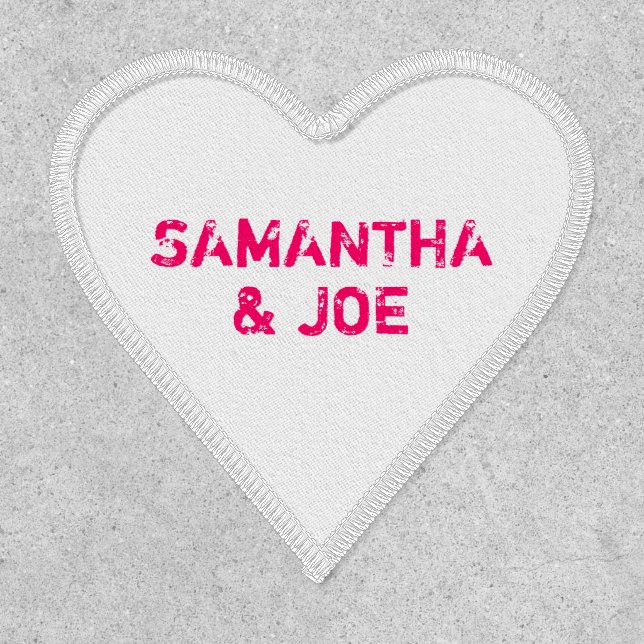 Create Your Own White Conversation Heart Patch (Front)