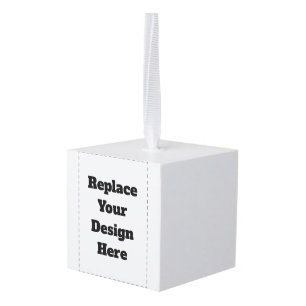 Create Your Own white  Cube Ornament