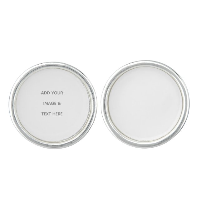 Create Your Own white  Cufflinks (Front)