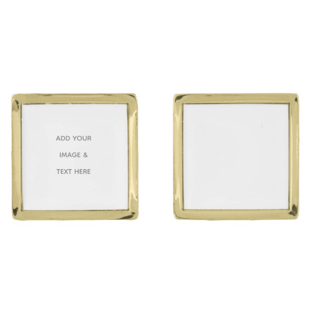 Create Your Own white  Cufflinks (Front)
