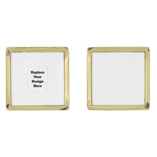 Create Your Own white  Cufflinks (Front)